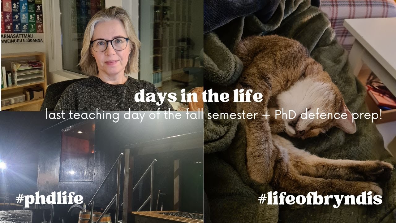 Days in the life - last teaching day of the fall semester + PhD defence prep