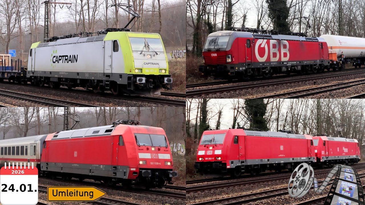 Trainspotting #1010 - 4k60 - 24.01.2026 Duisburg Abzweig Lotharstr. alle Zugsichtungen