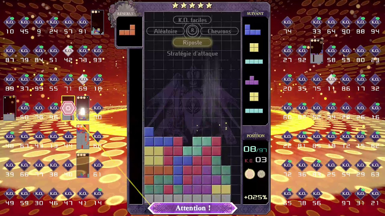 [Tetris 99] invictus snipe lobby #36: dangerous top 3 (535 lines cleared) (13-02-2020)