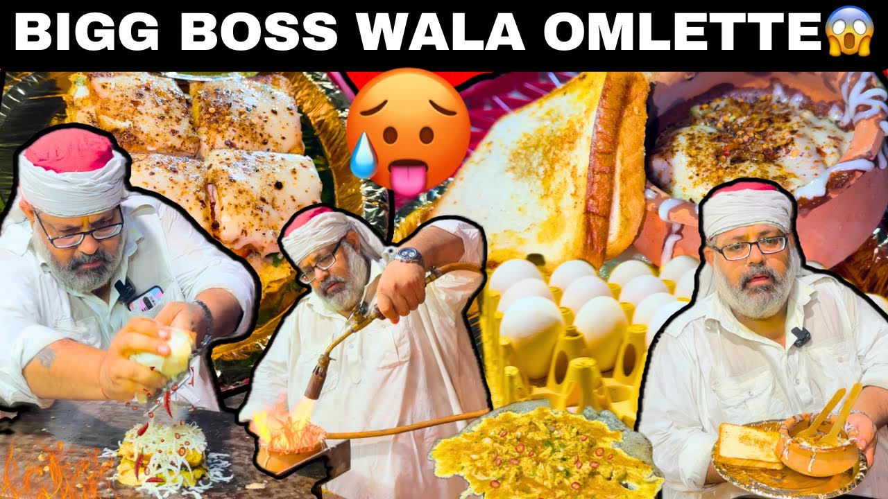 NEVER GIVE UP!!! Hardworking sardarji ji ka Handi Omelette & Big Boss Omelette😱, Delhi Streetfood💯
