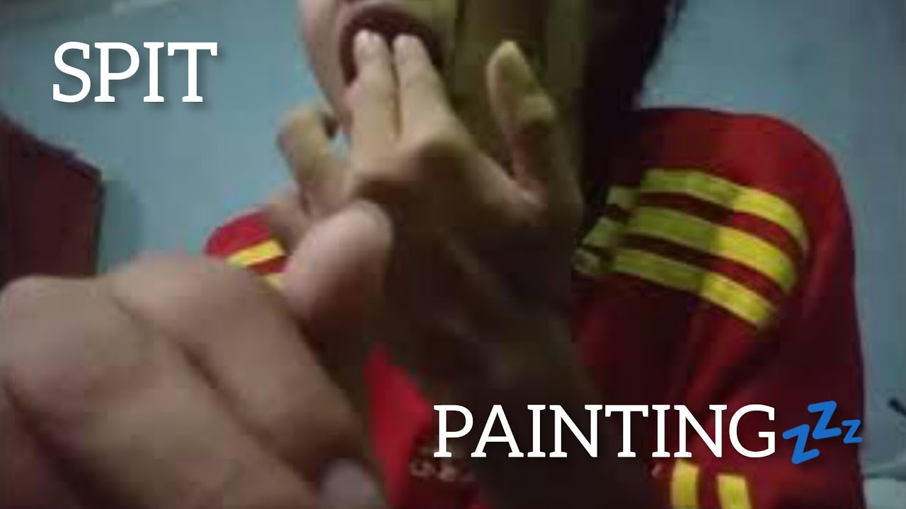 asmr- Spit Painting + Mouth Sounds💤