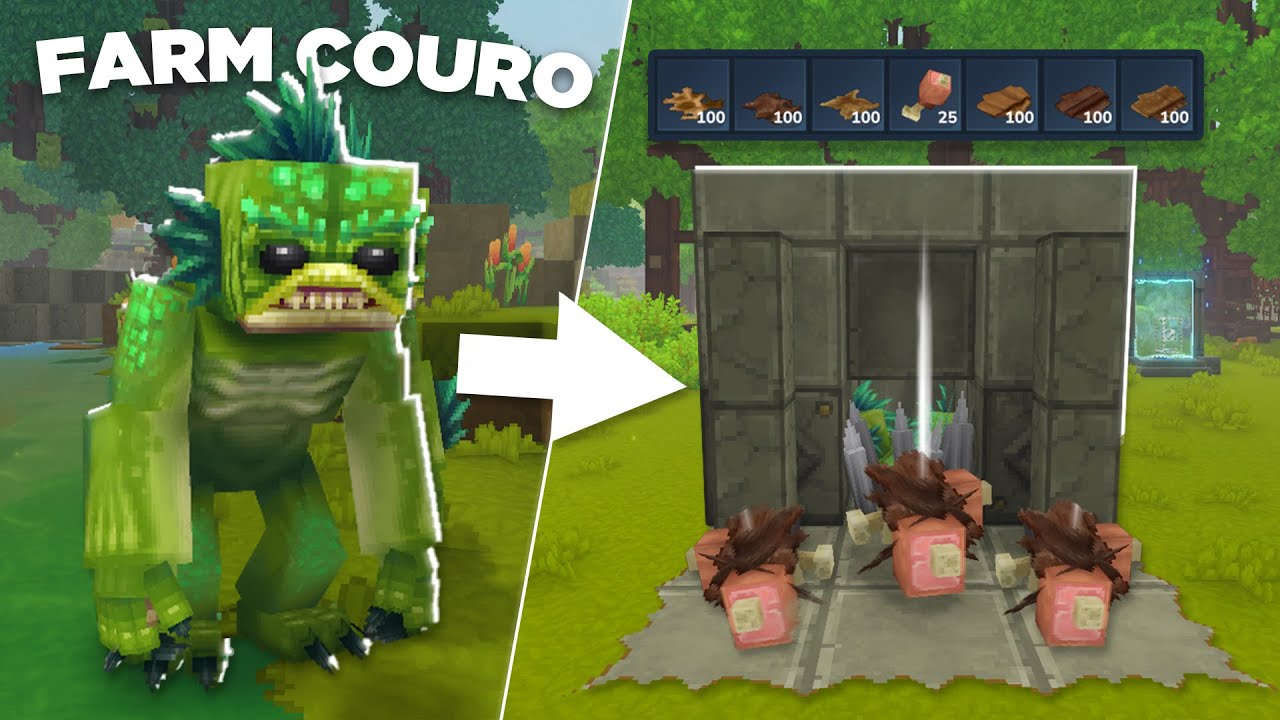 FARM DE PELE, COURO e COMIDA INFINITA no HYTALE! - MUNDO ETERNO 16