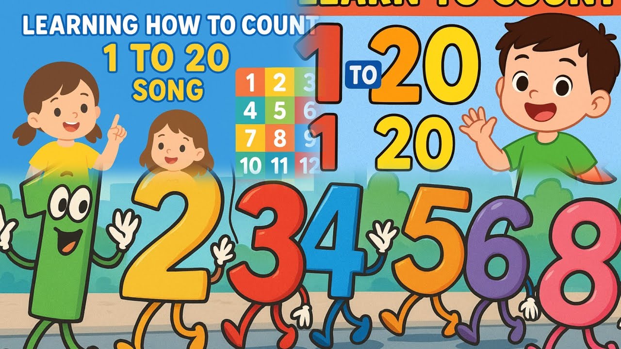 🌈Counting 1 to 20 Song | Learn Numbers for Toddlers 