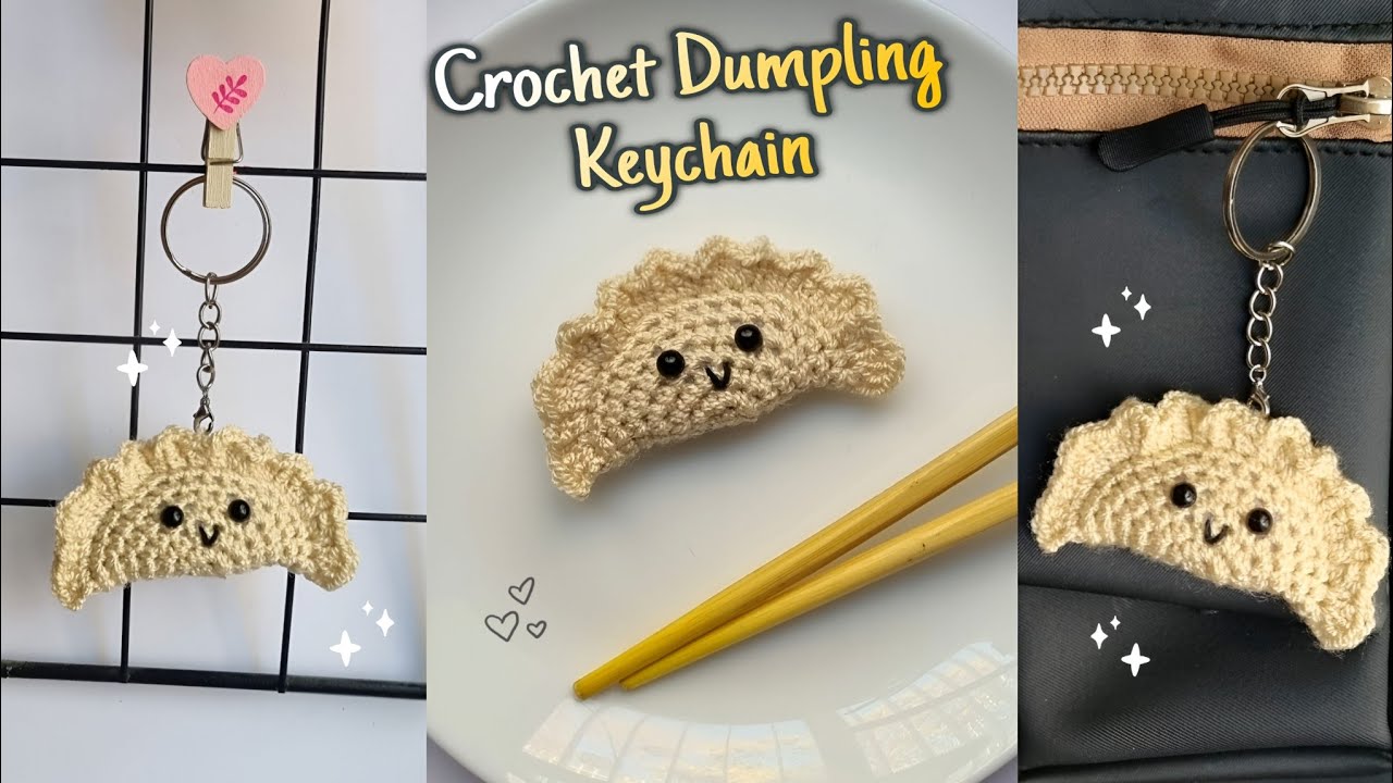 Easy Crochet Dumpling Keychain Tutorial | Cute & Fast Amigurumi Project for Beginners
