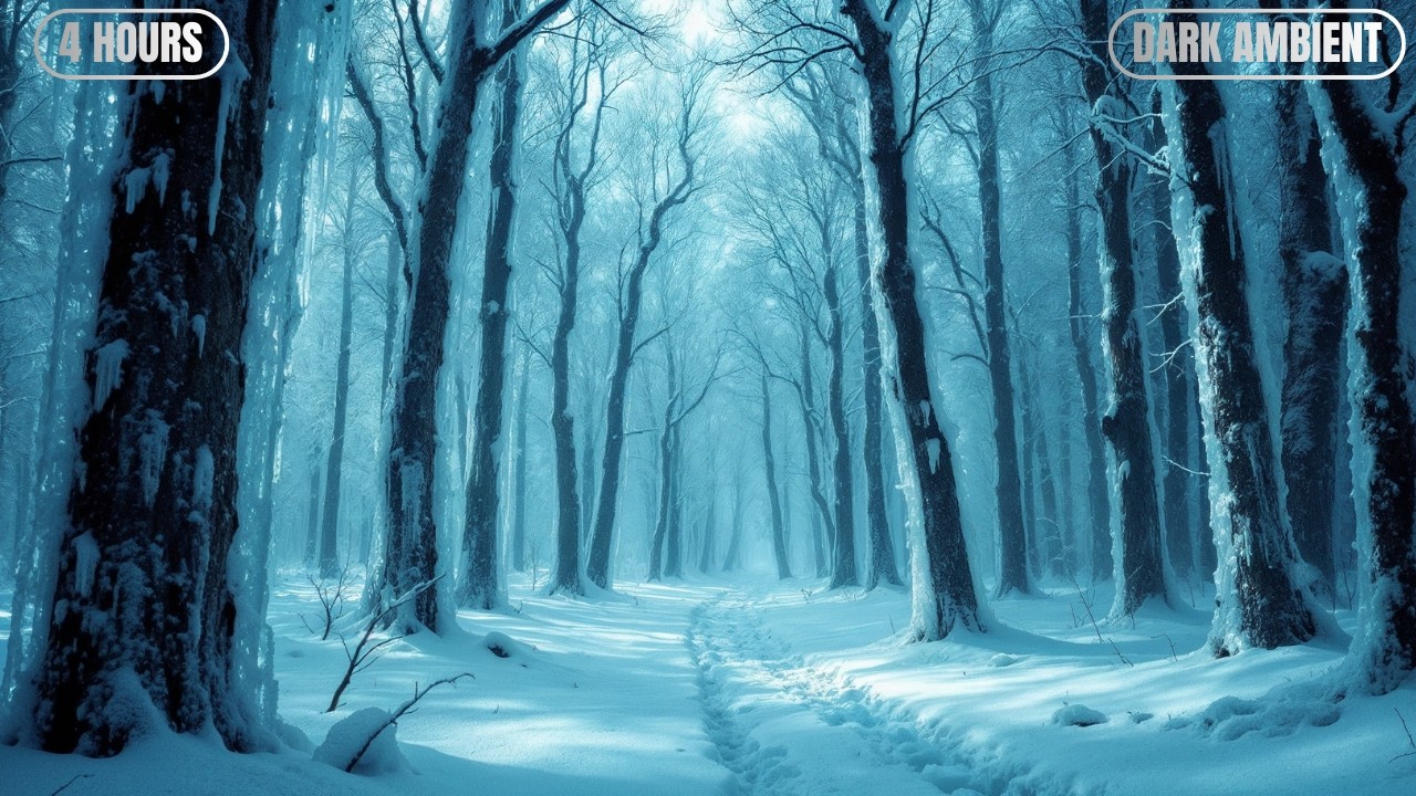 Frozen Forest Dreamscape | 4 Hour Winter Sleep Ambient Music