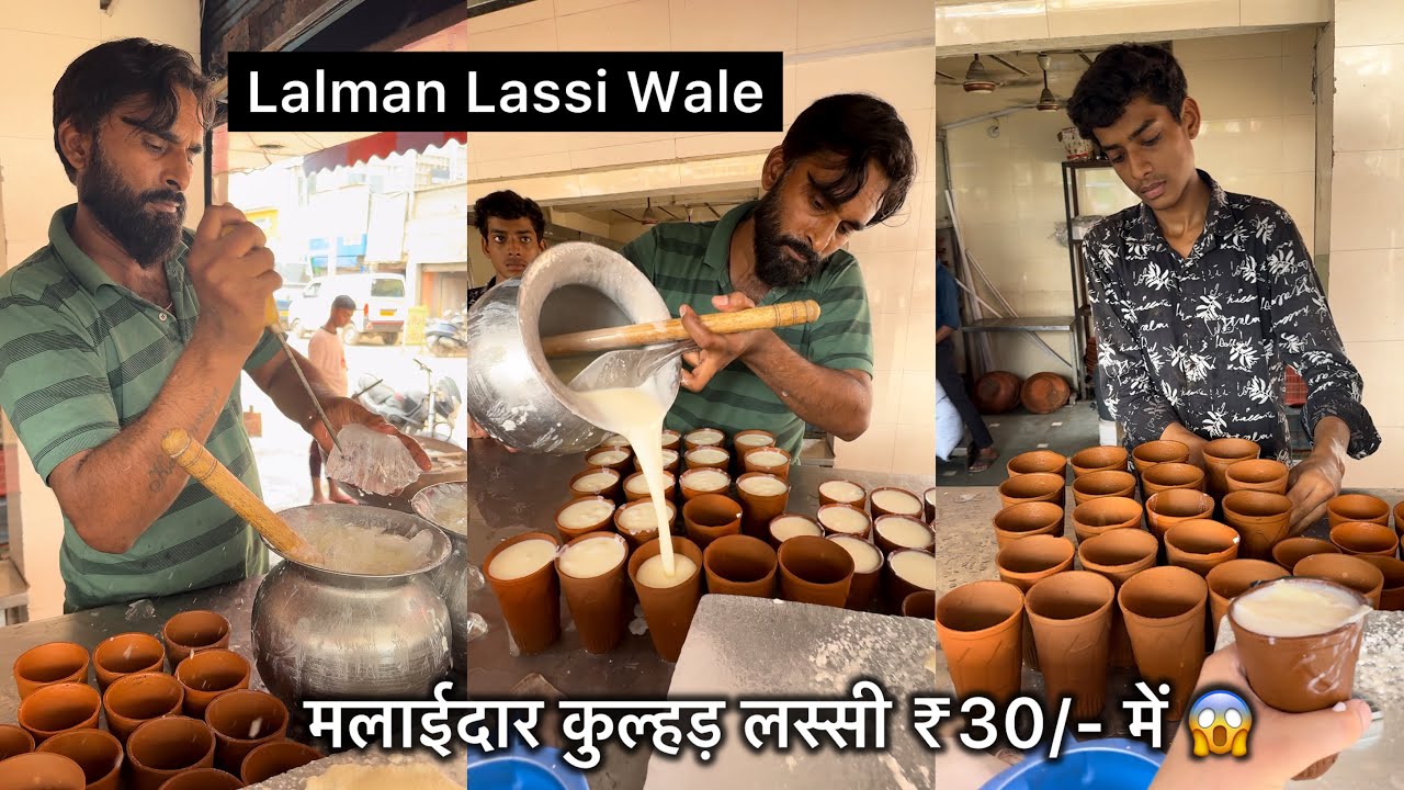 44 yr old iconic Lassi shop in Ghaziabad 😱| Lalman Lassi Wale | Indian Street Food