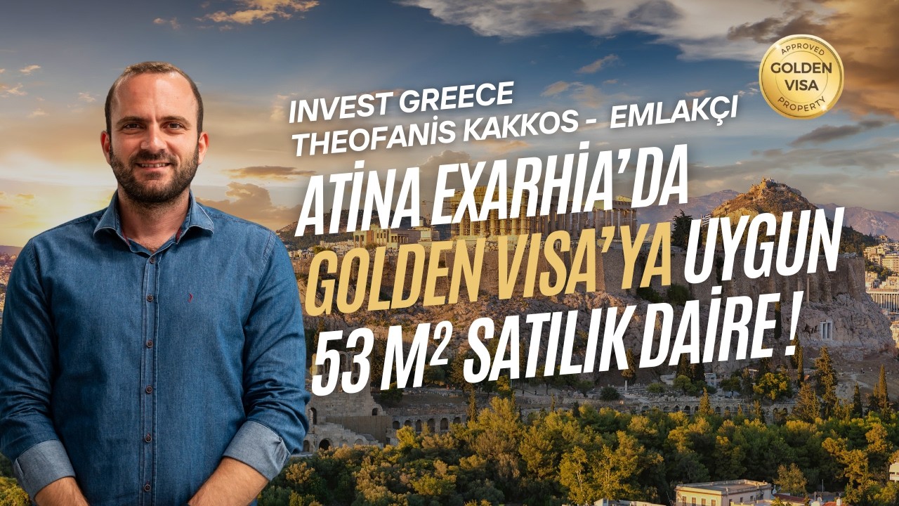 Atina Exarchia’da 2+1 Satılık Daire | 53m² + 20m² Veranda | Golden Visa Uygun |Şehir Merkezi Yatırım