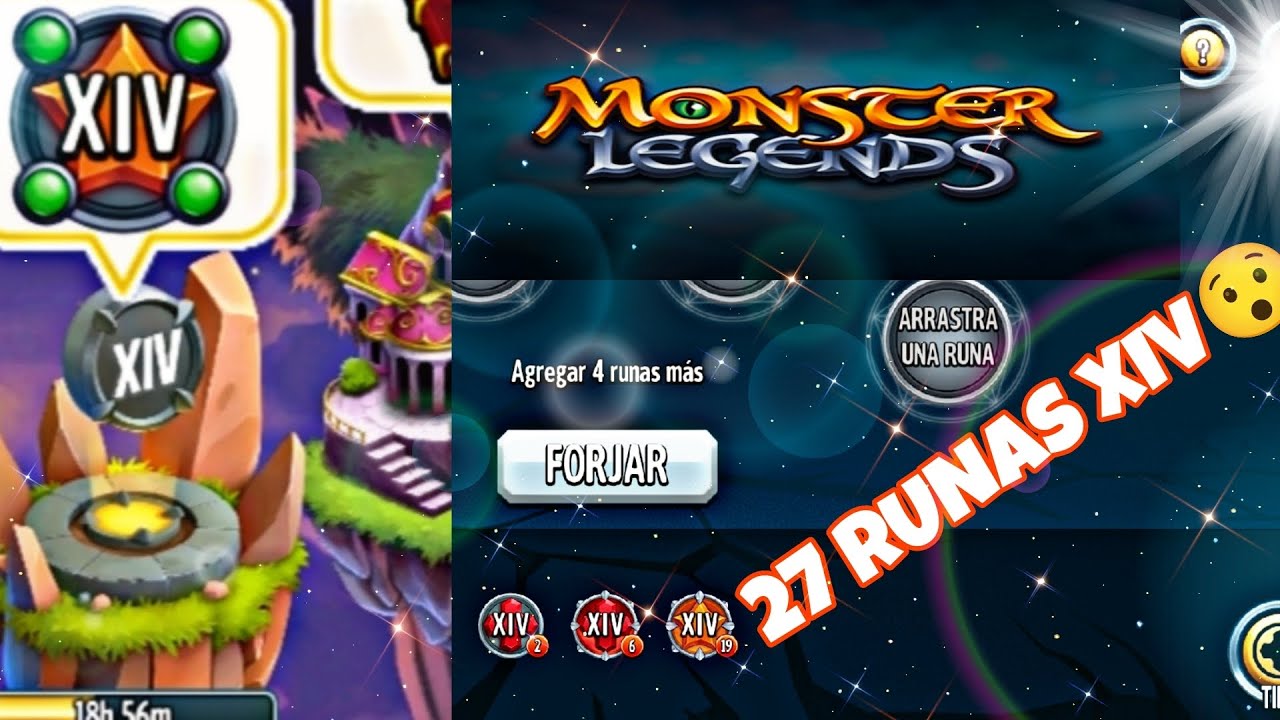 ASI ES COMO CONSIGO LAS RUNAS XIV || MONSTER LEGENDS