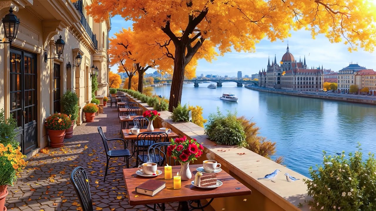 Autumn Morning Caf&eacute; in Budapest | Smooth Jazz by the Danube River for Focus & Calm