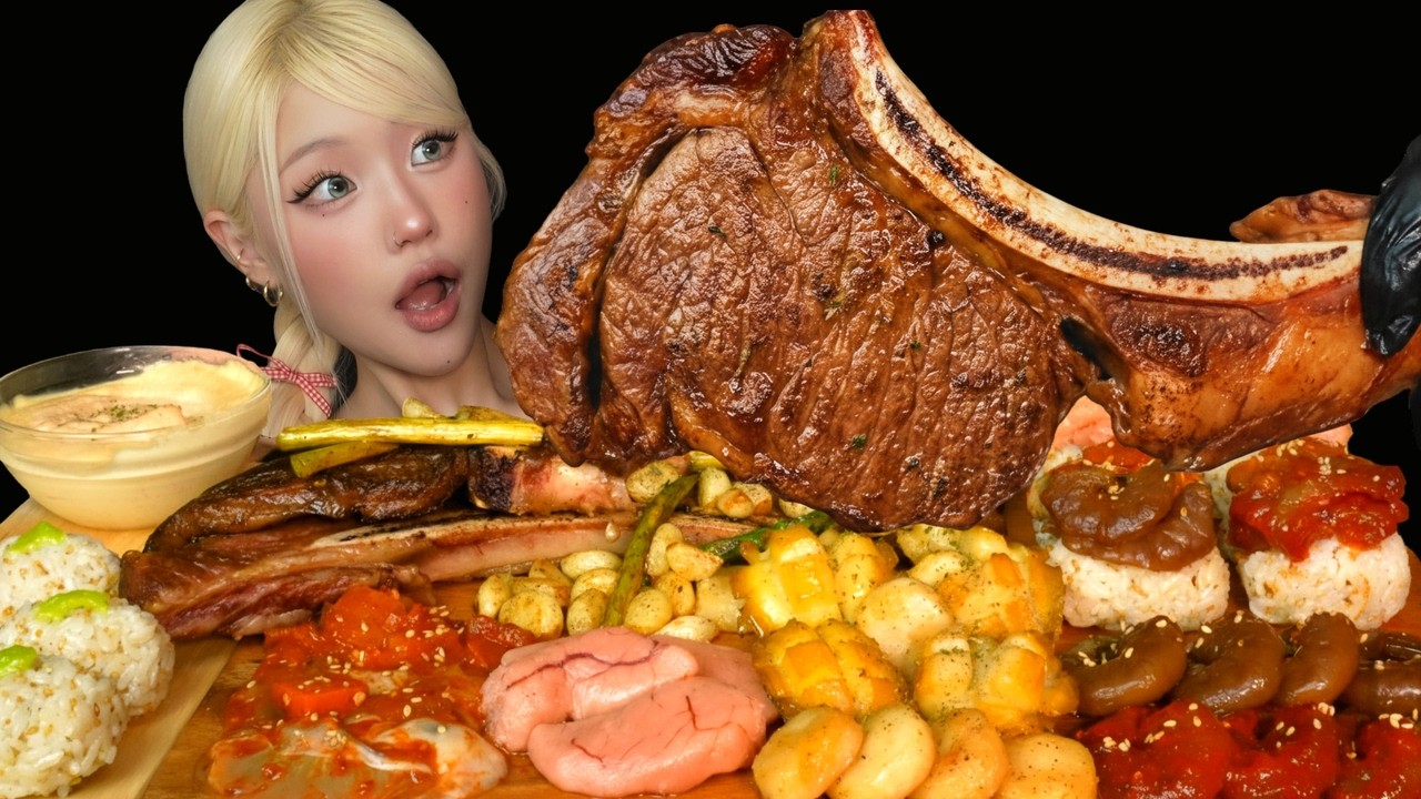 시원하게 뜯는 토마호크🥩조합 폭격 한판 (ft. 버터전복·관자 & 젓갈초밥) TOMAHAWK STEAK & BUTTER ABALONE & SCALLOPS & OYSTER SUSHI