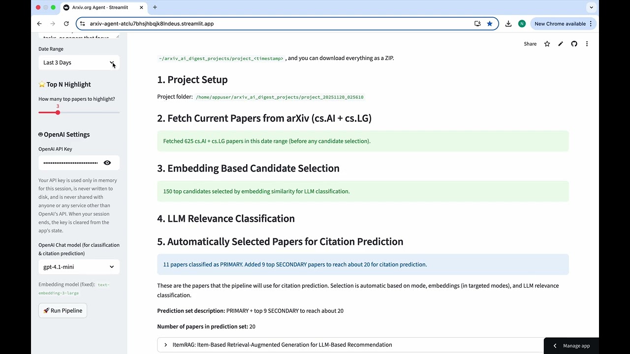 arxiv agent demo