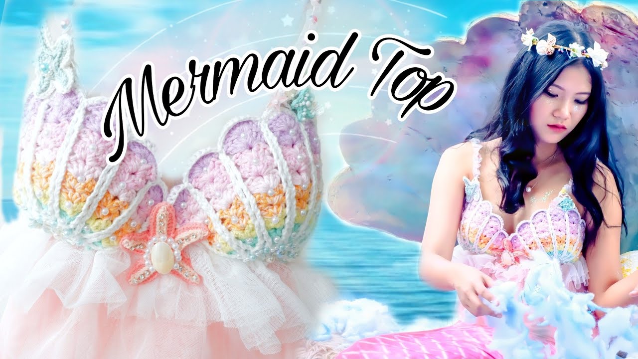 How to crochet a mermaid top (free crochet pattern) (US)