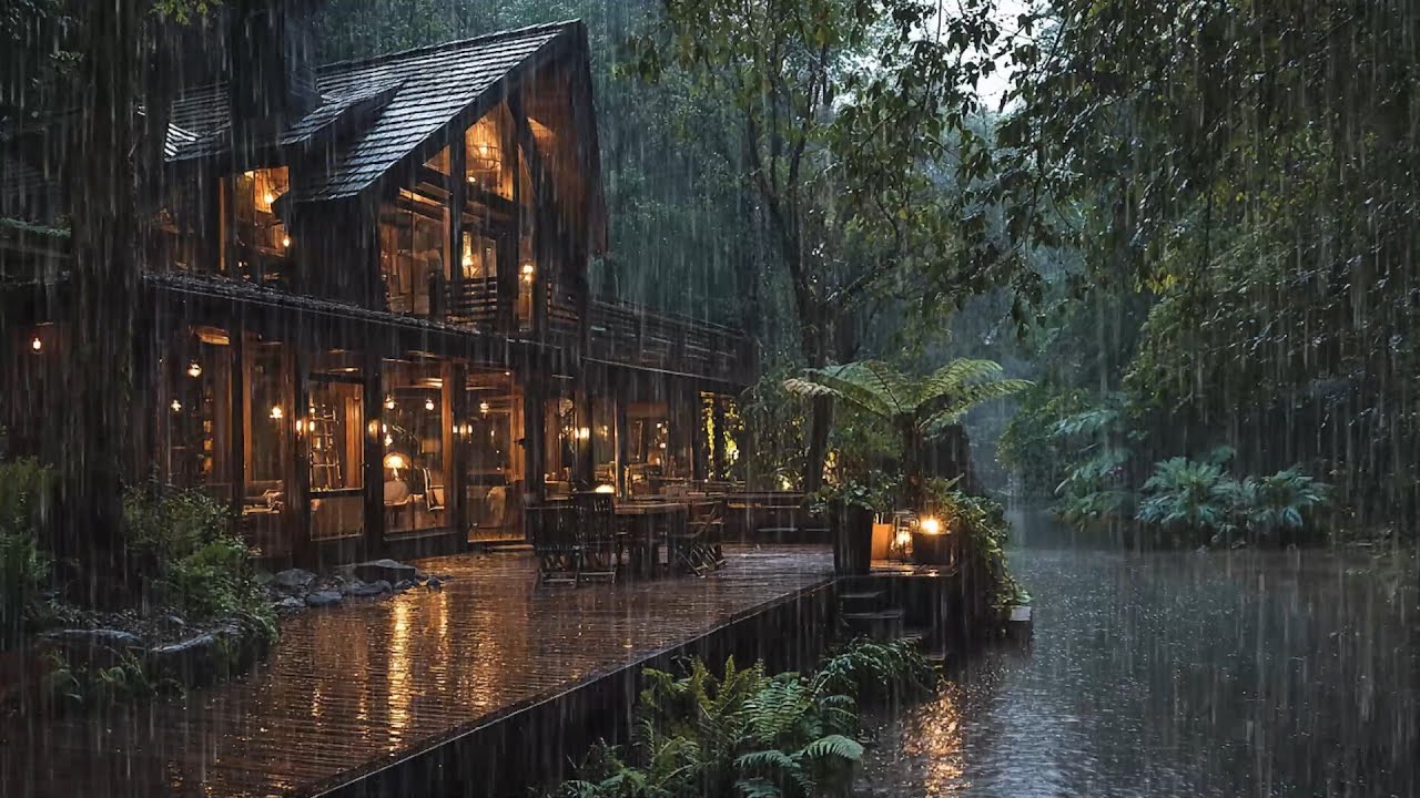 Soft Night Rain Sounds for Rest | Forest Ambience, Relaxation, Focus, Meditation