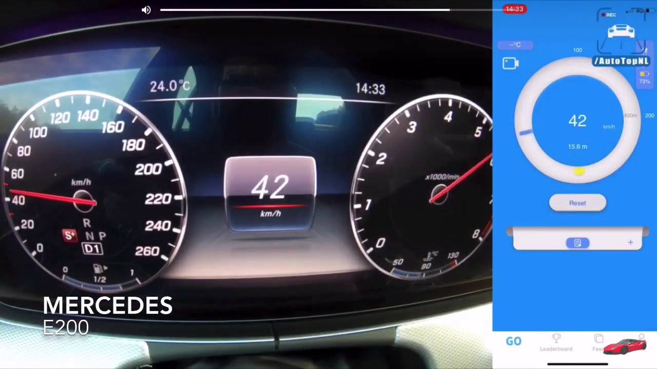 MERCEDES E200/E220/E300/E350/E400/E43/E53/E63s ACCÉLÉRATION 0-100 0-200 km/h