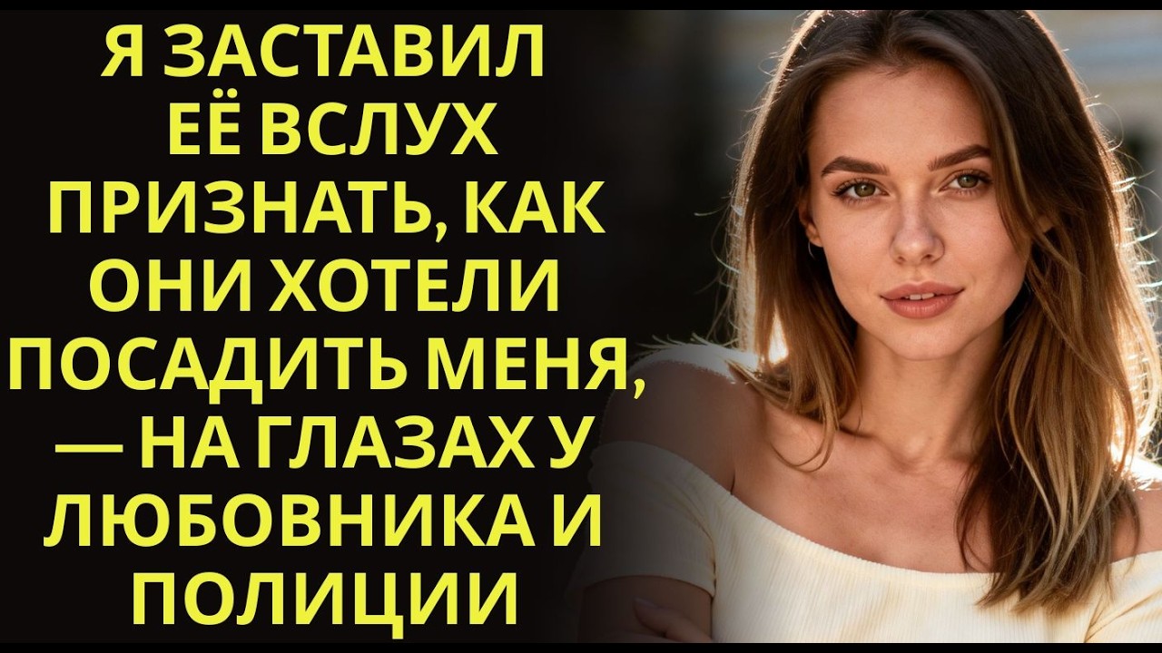 Я заставил её вслух признать, как они хотели посадить меня, — на глазах у любовника и полиции