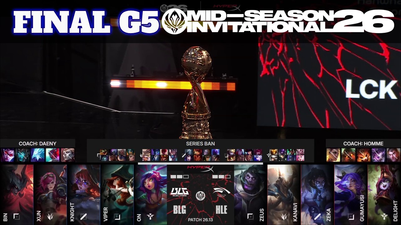 BLG vs HLE - Game 5 | Grand Final LoL MSI 2026 Main Stage | Bilibili Gaming vs Hanwha Life G5 full