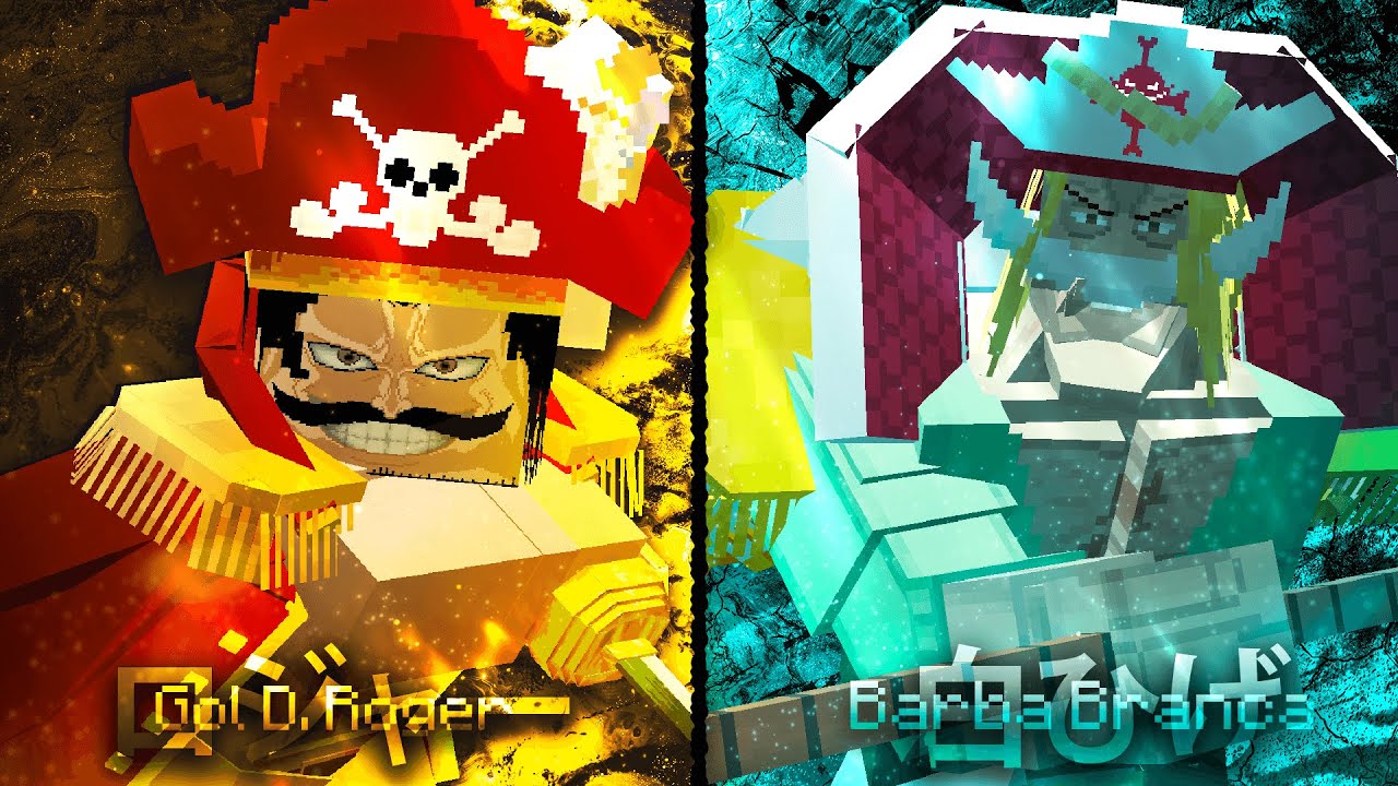 GOL D. ROGER vs. BARBA BRANCA no MINECRAFT!
