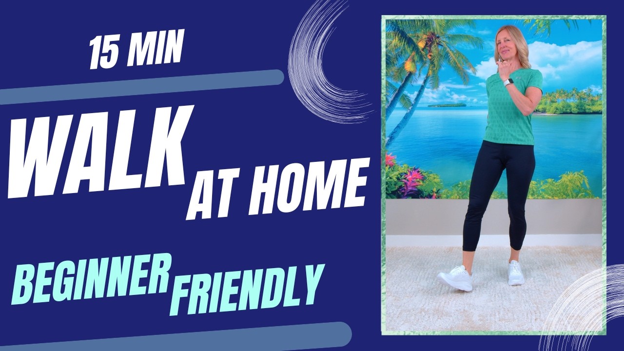 15-Minute Walk at Home🚶&zwj;♀️Gentle Low-Impact Exercise for Seniors and Beginners