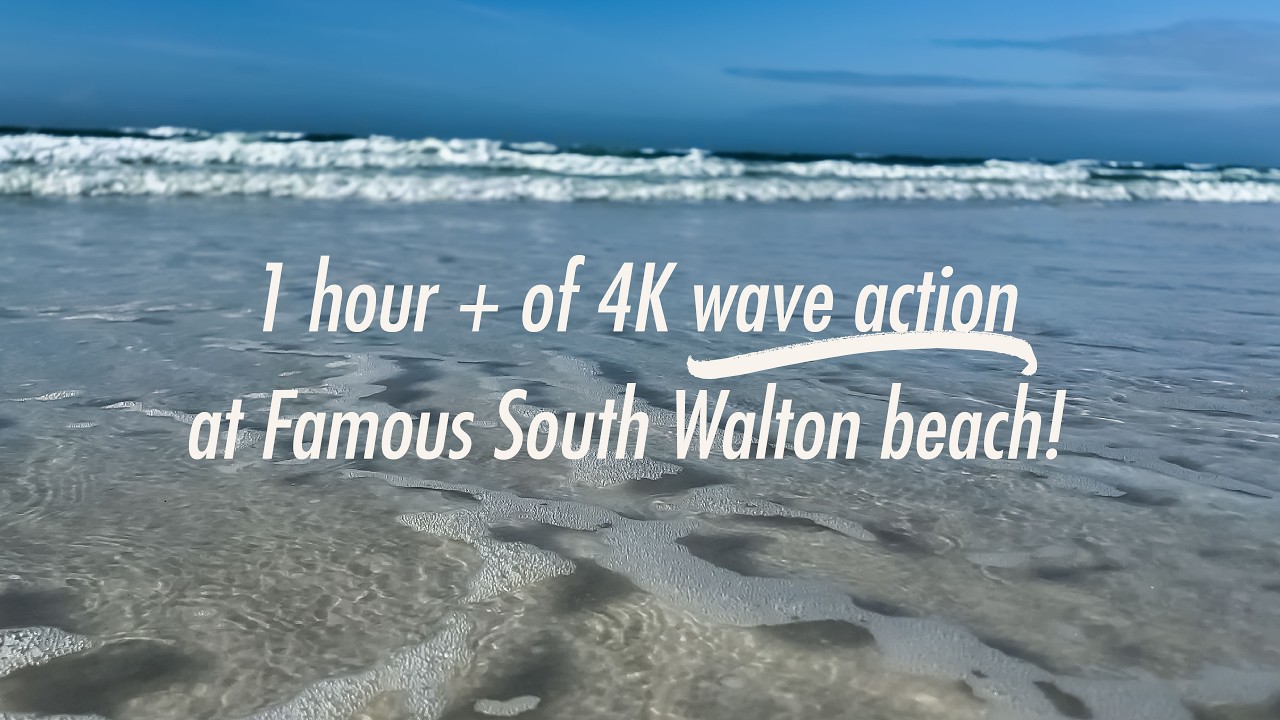 4K Dune Allen Beach 30A | Gulf of America Waves & Sand | 1 Hour 16 Min Relaxation Loop