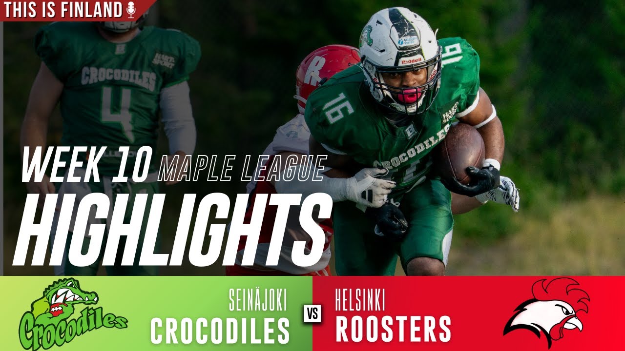 Sein&auml;joki Crocodiles vs Helsink Roosters Highlights | 2025 Finland Maple League Week 10 Football