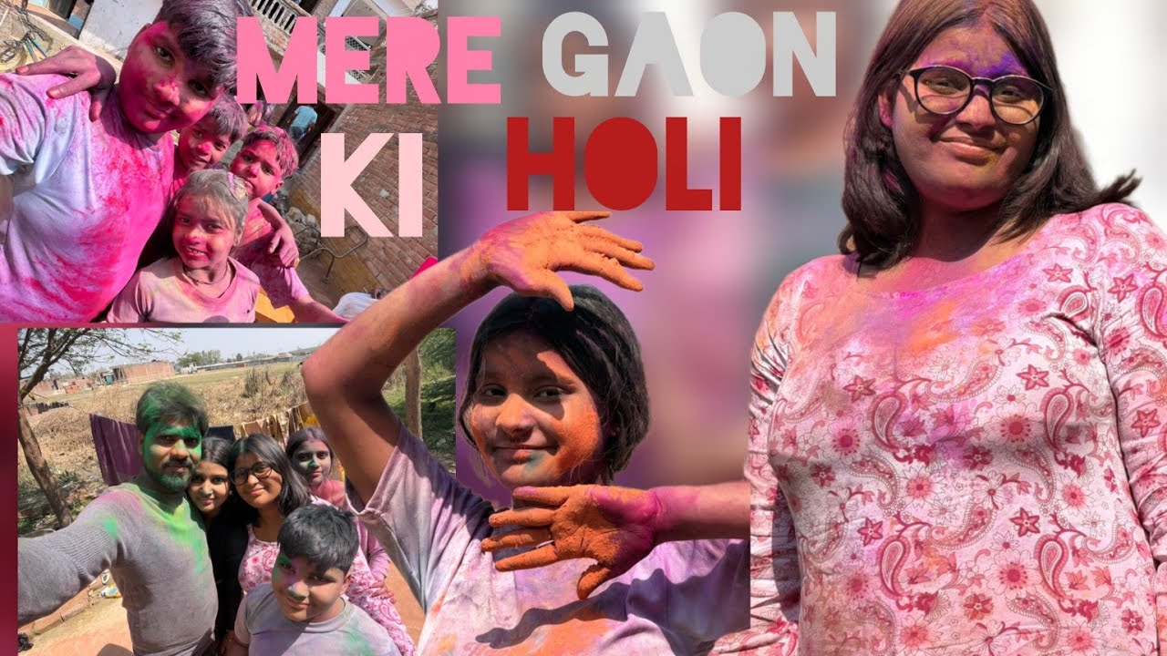 Mere gaon ki holi! Happy holi ☺️🎨we had a lot of fun 😊😆🌼 and I you all♥️💞#familyvlog #fun #masti