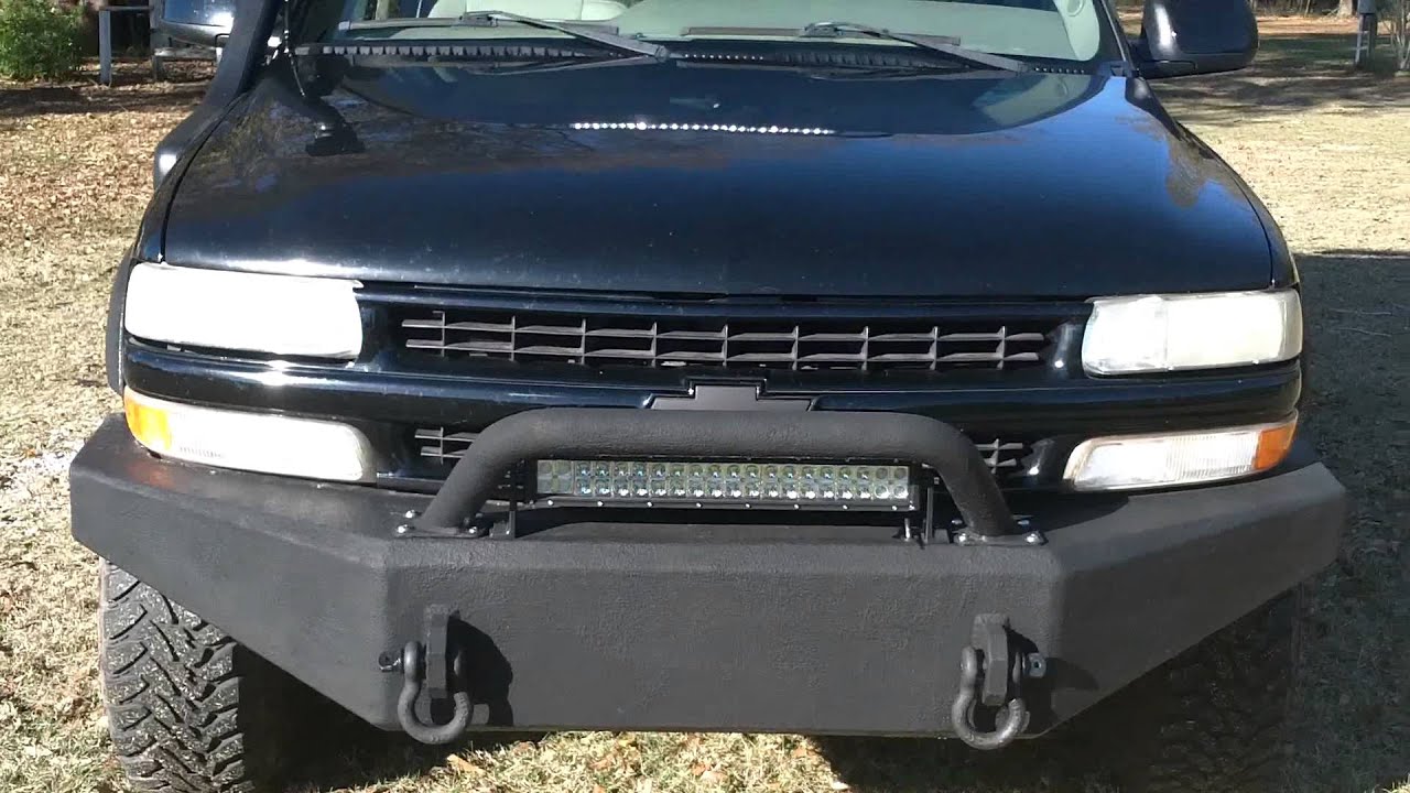 2003 Chevy Tahoe Z71 Custom Bumpers, Rock Sliders, Roof Rack, Snorkel, and Intake
