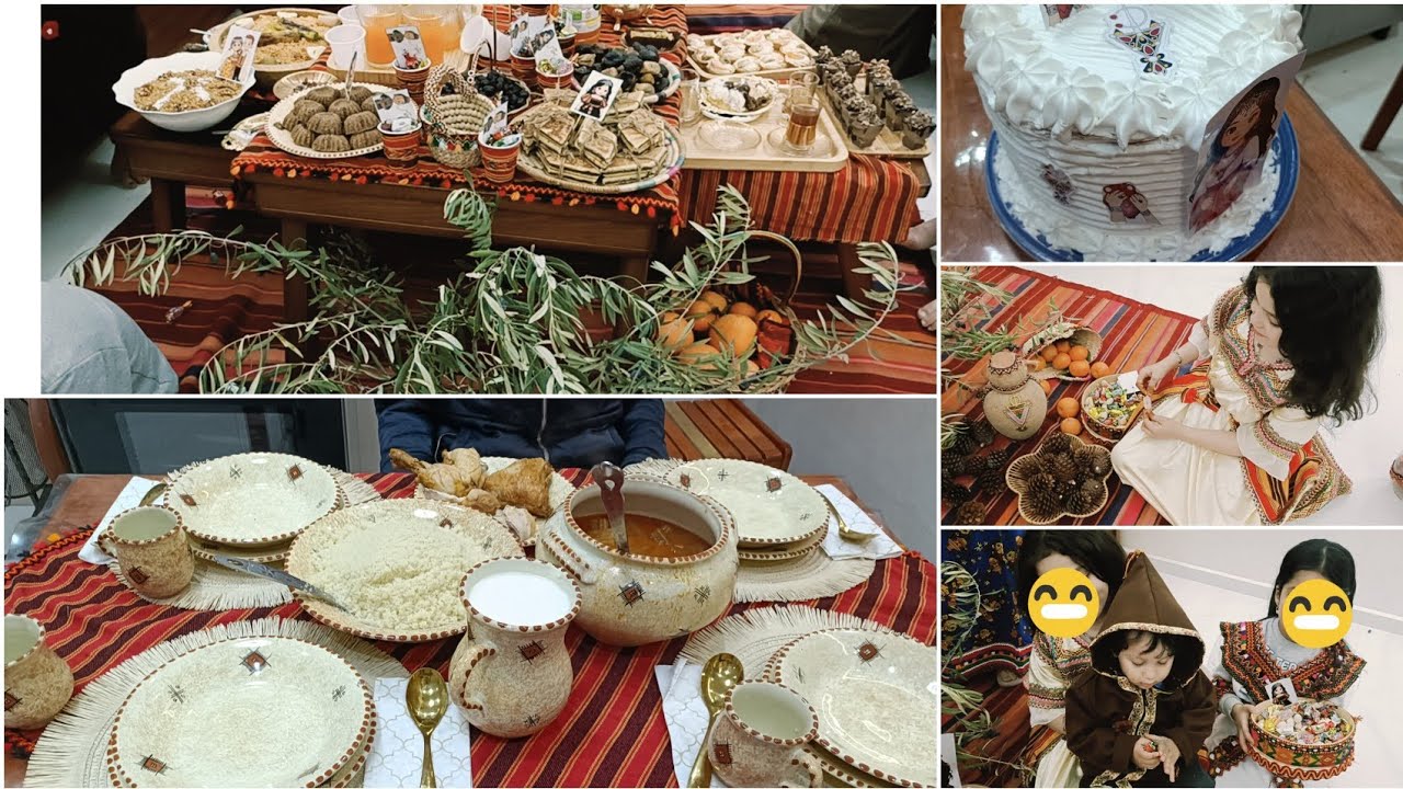  اجواء الاحتفال بيناير 2976مع لمة العائلة في بيتي🥰عاداتنا وتقاليدنا اسقاس امقاس 