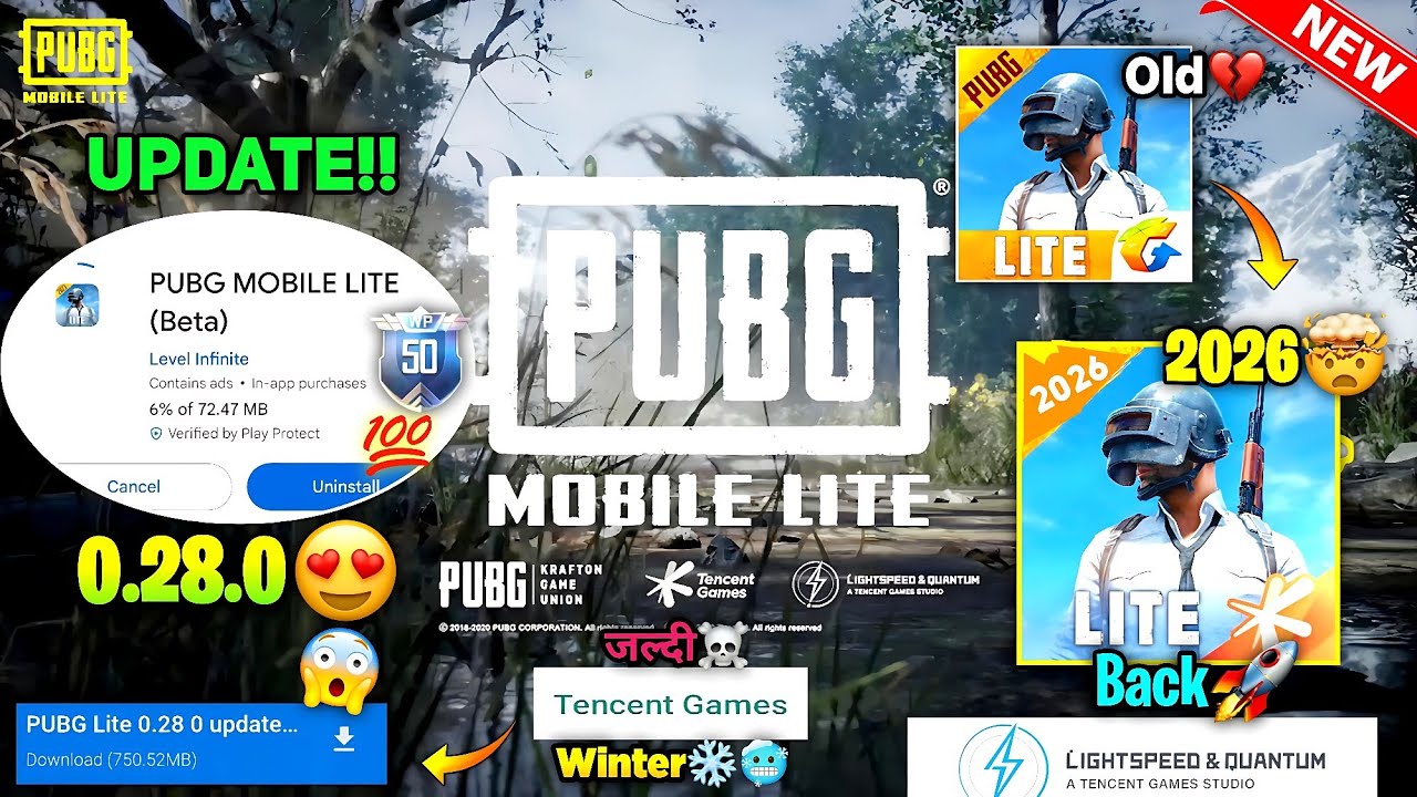 😱Pubg Lite 0.28.0🥶 Beta Test Winter Update 2026 | Pubg Lite 0.28.0 Tencent Winter😳 Update 2026 🔥
