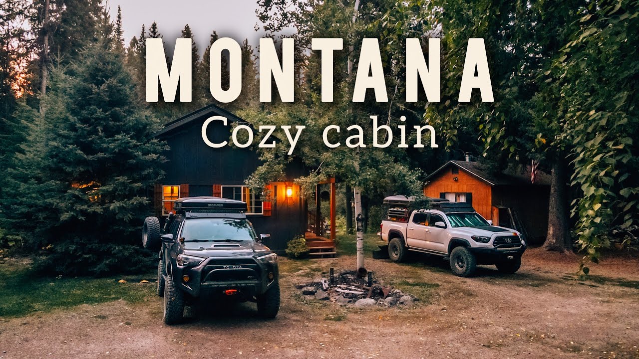 Life slows down in a cozy Montana cabin.. 
