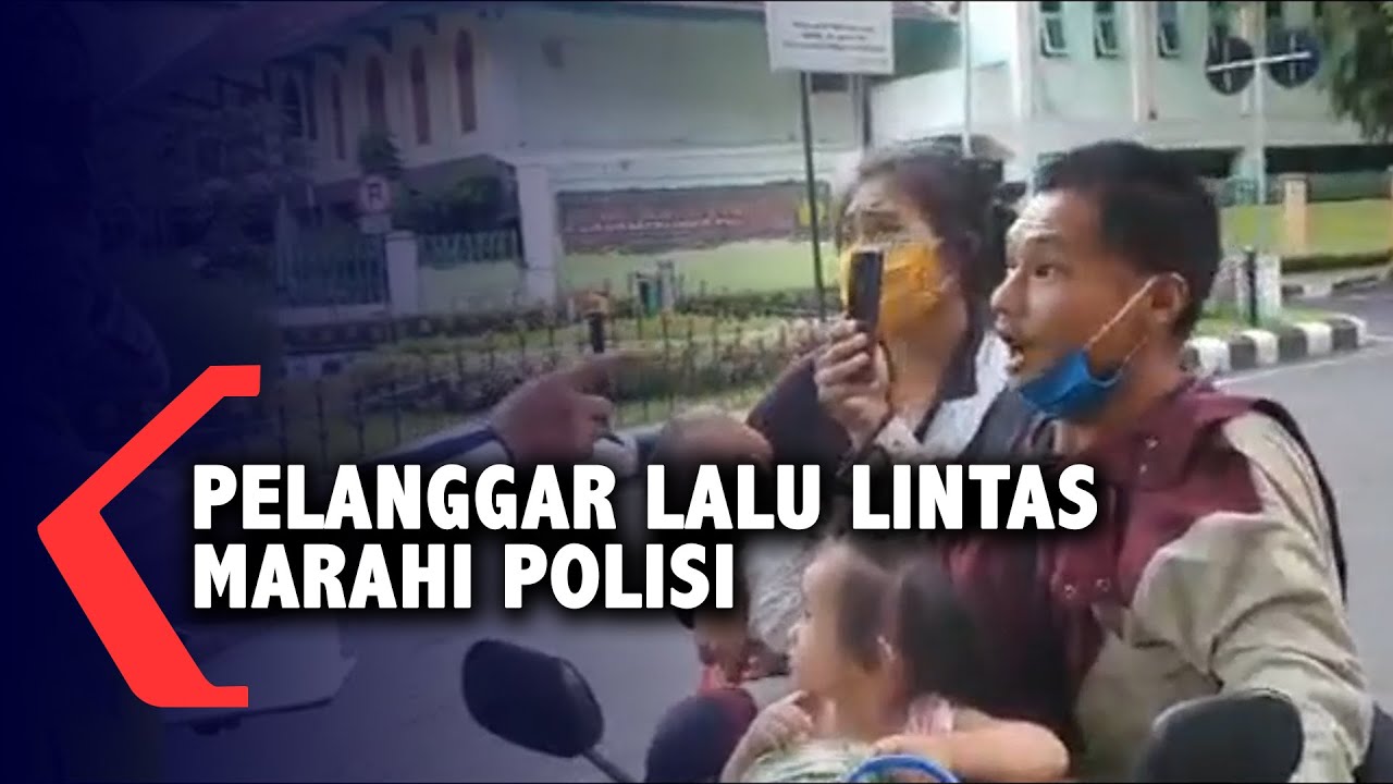 Pelanggar Lalu Lintas Marah-marah Saat Ditilang Polisi