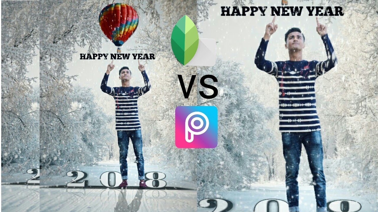 how to make photo| happy new year 2018 best editing | Android phone| tech rafi
