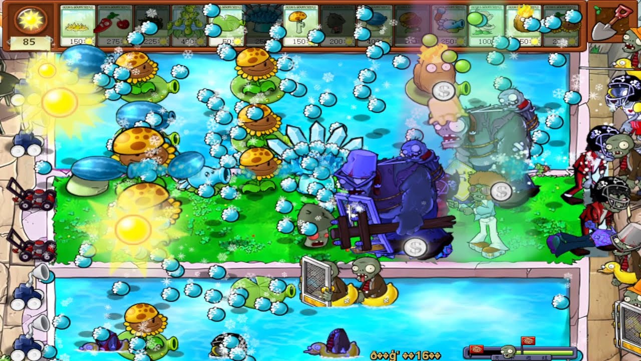 Plants vs Zombies Hybrid - Adventure lv ( 14 - 16 ) - Gameplay Walkthrough