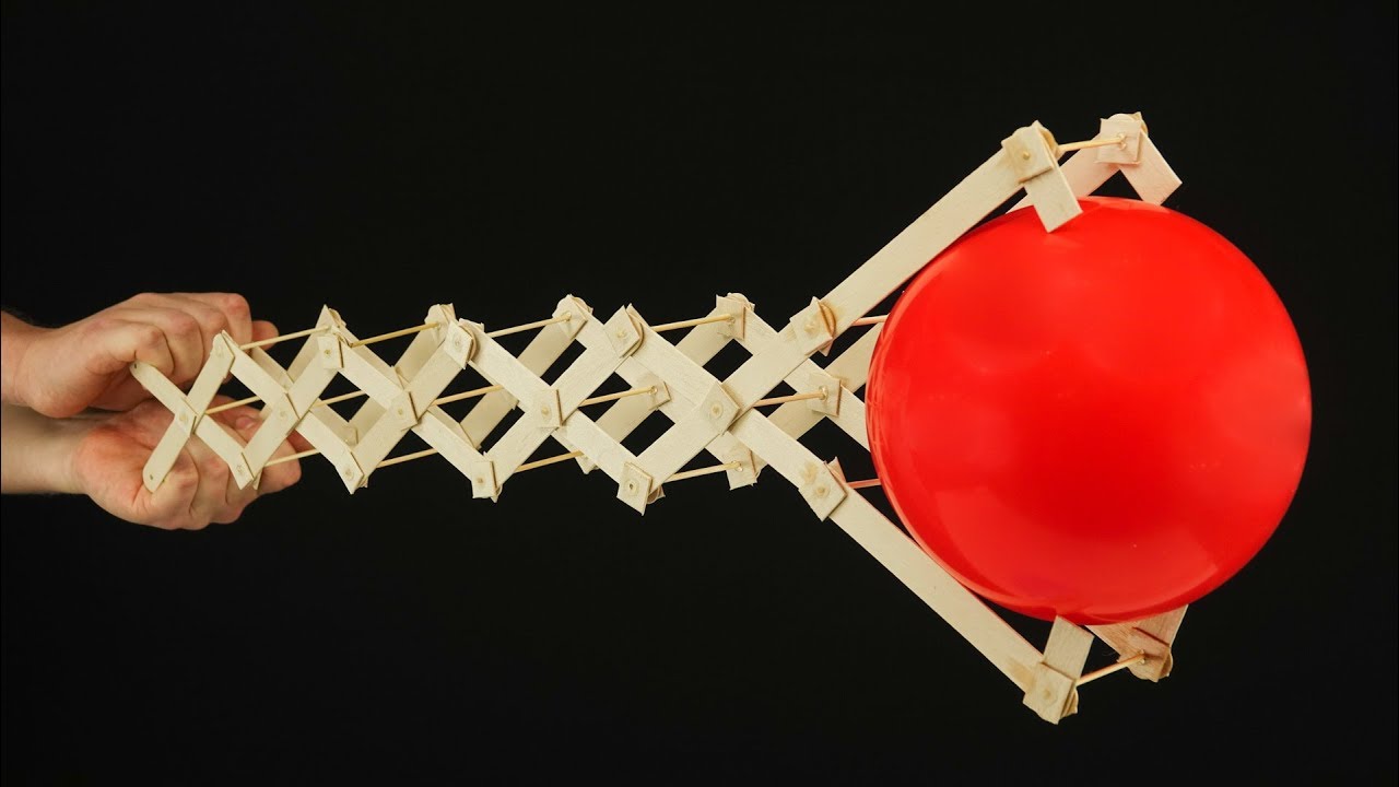 DIY Double Robotic Scissor Arm from Popsicle Sticks