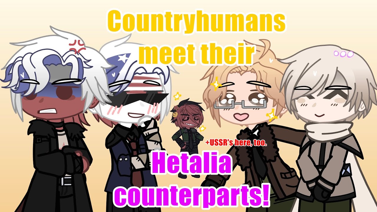 Countryhumans react to / meet their Hetalia counterparts! | Countryhumans | Hetalia | USA, RUSSIA