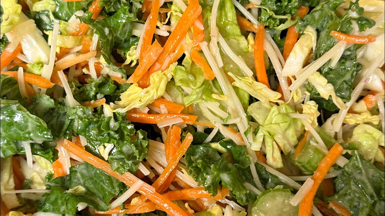 Kale Brussels sprouts salad 