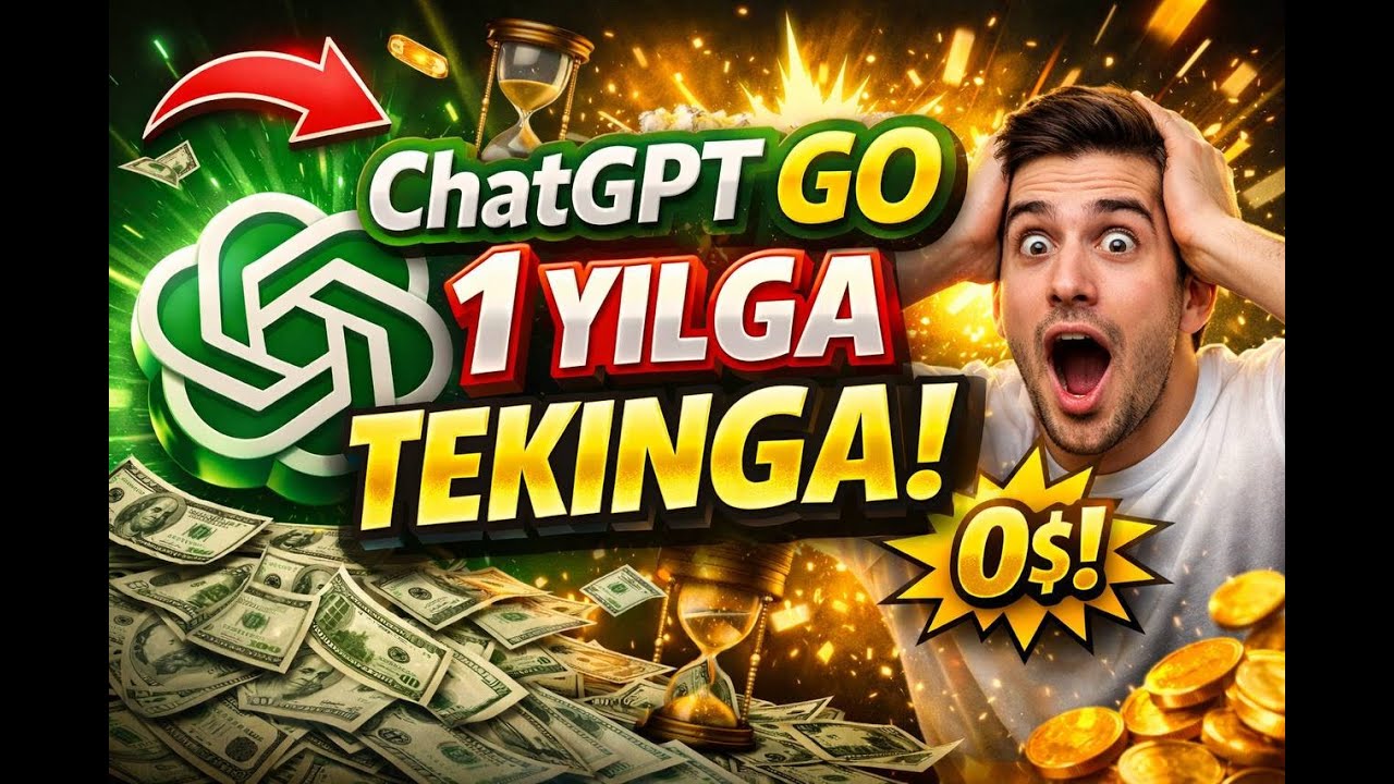 Chatgpt premiumni 1yil tekinga olish