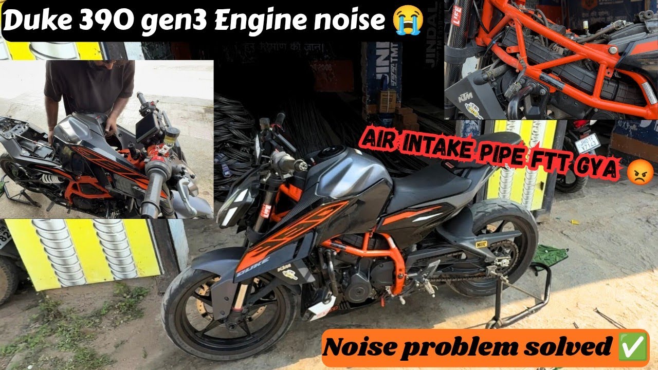 Engine noise problem 😰|Duke 390 gen3 air intake pipe ftt gya 😡