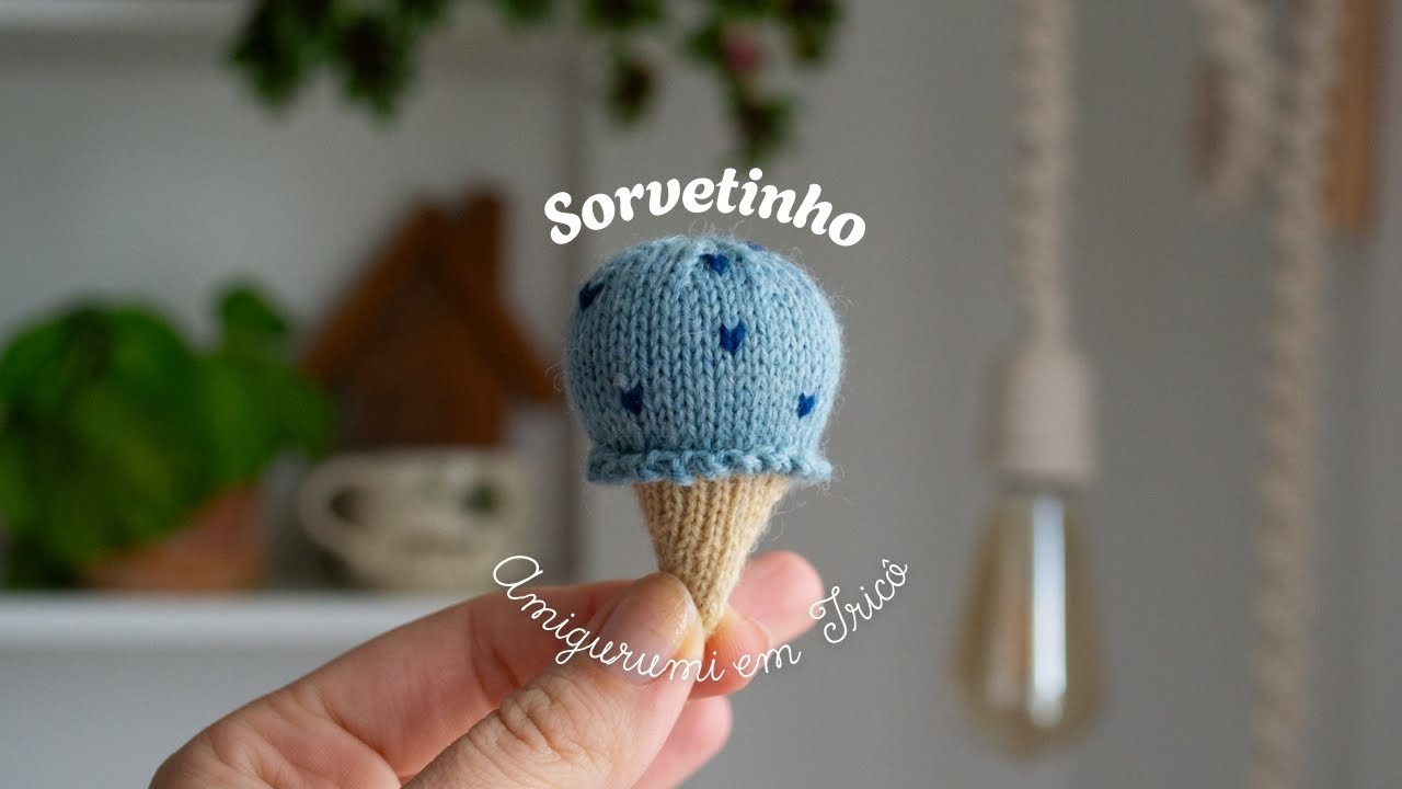 Tricote um Sorvetinho Fofo e Fácil – Perfeito para Iniciantes!