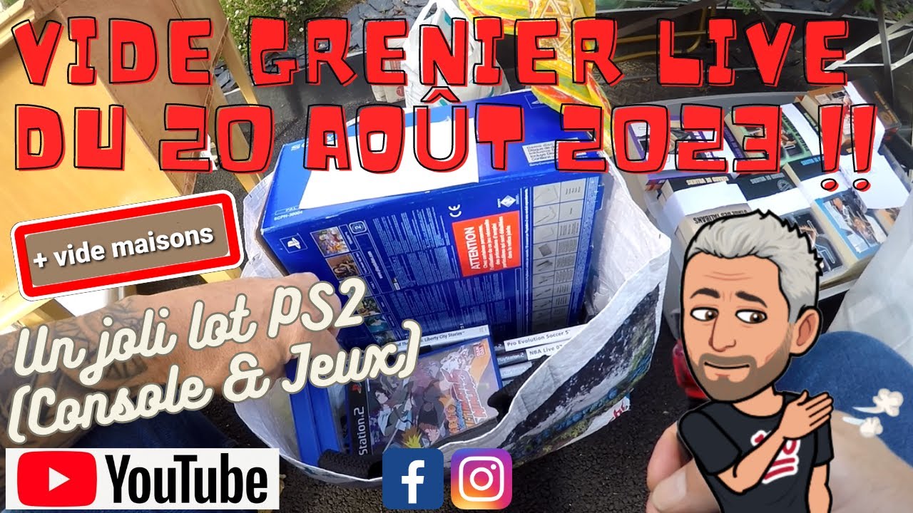 #174 - Vide Grenier Live (et Vide Maisons) du 20 Août 2023 !! Avec un joli lot PS2 !! ^^
