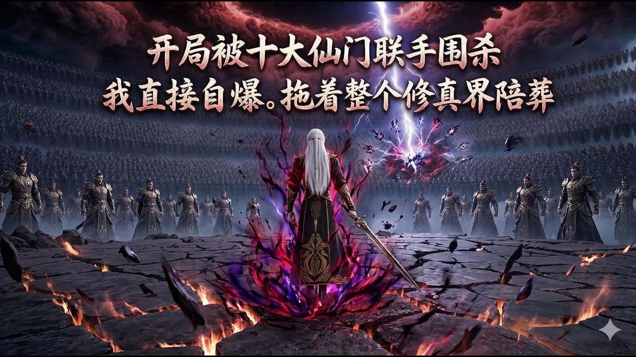十大仙門聯手圍殺我。抽我靈骨，分我元神，把我挫骨揚灰。我死了。但我又活了。重生回渡劫當天。頭頂雷劫正在醞釀，八百裏外，四萬修士布下天羅地網。這一次，我沒有渡劫。我直接自爆。拖著整個修真界陪葬。#漫剧