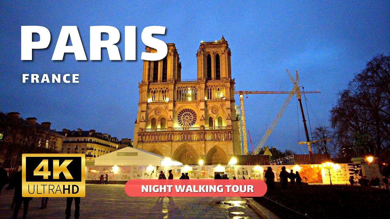 🇫🇷 PARIS, FRANCE [NIGHT WALKING TOUR] - February 2023 - 4K
