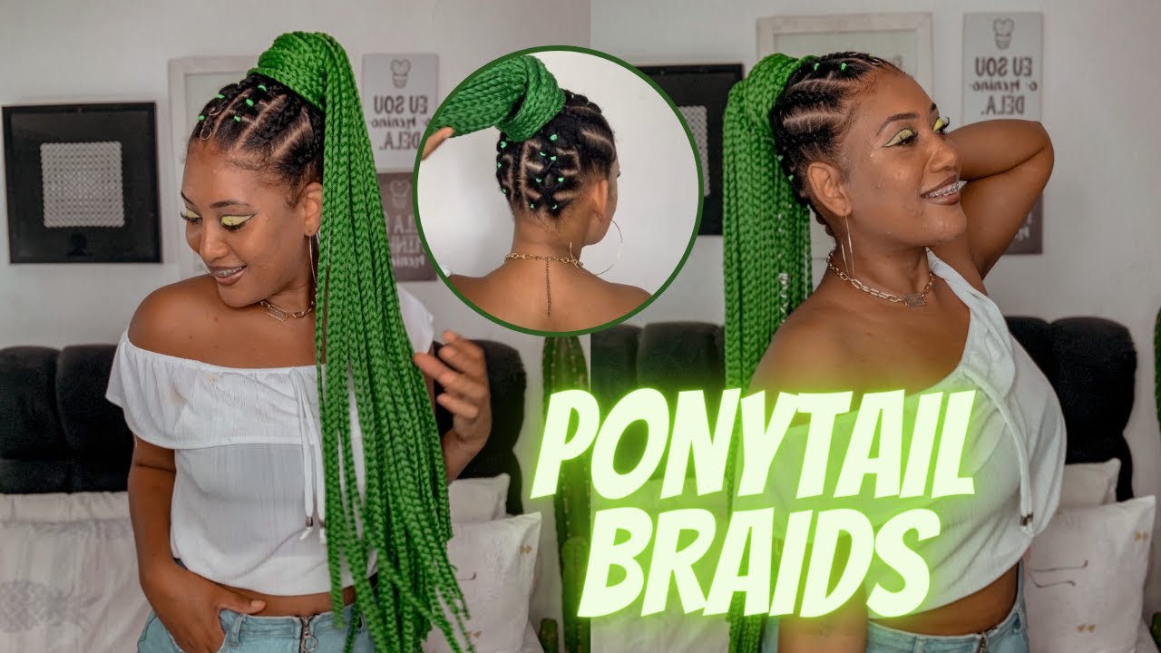 RABO DE CAVALO COM TRANÇAS  DE CROCHÊ  | HOW TO:  Ponytail 😍