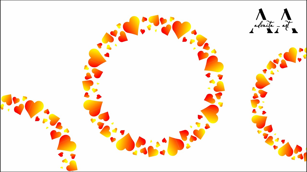 Heart Design Border in CorelDRAW in very easy way