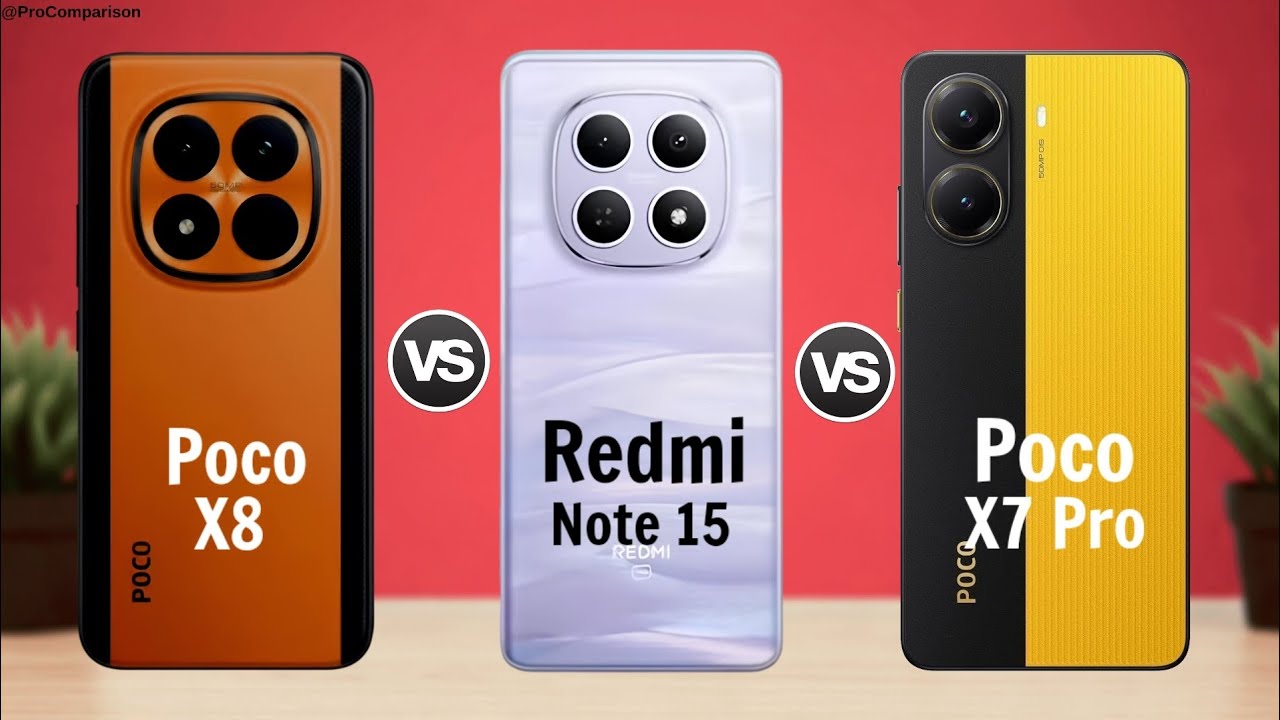 Poco X8 5G vs Redmi Note 15 5G vs Poco X7 Pro 5G || Full Comparison 