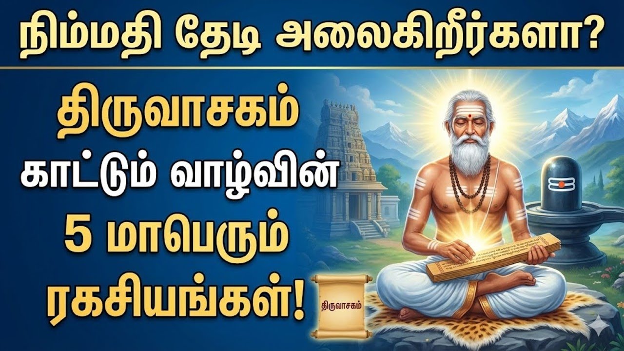 நிம்மதி தேடி அலைகிறீர்களா? திருவாசகம் காட்டும் வாழ்க்கை பாதை✨