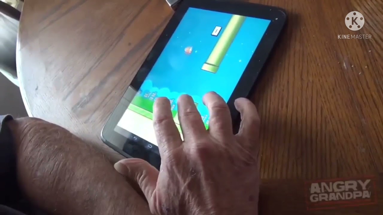 angry grandpa reversed ytp plays flappy bird