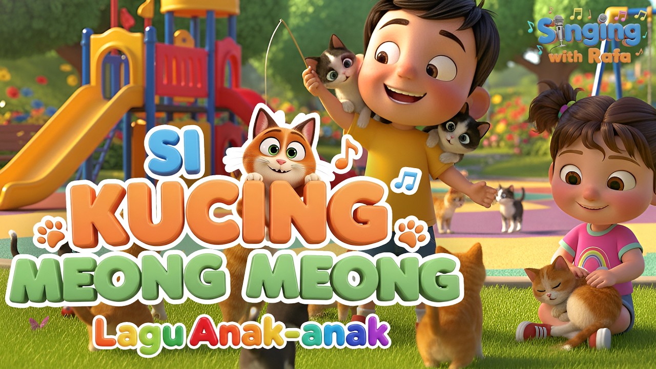 Viral Lagu Anak! Si Kucing Meong Meong 🐱 | Singing With Rafa