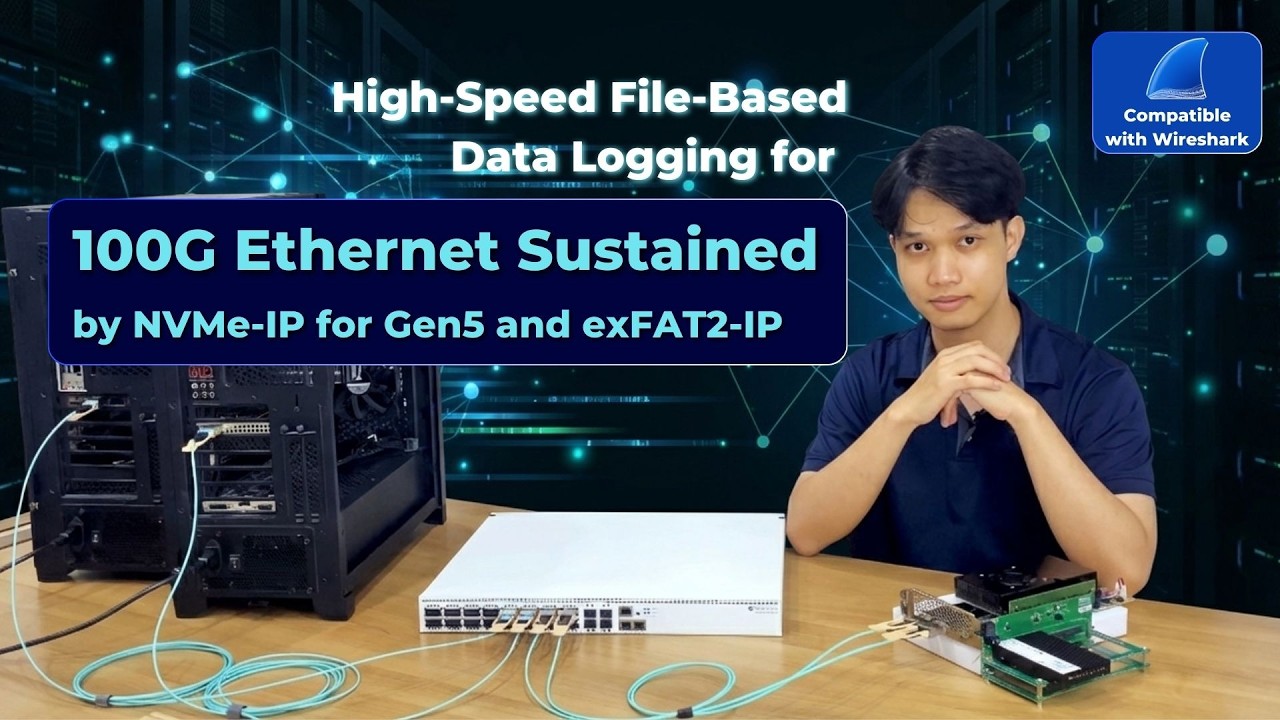 High-Speed File-Based Data Logging for 100G Ethernet Sustained by NVMe-IP for Gen5 and exFAT2-IP