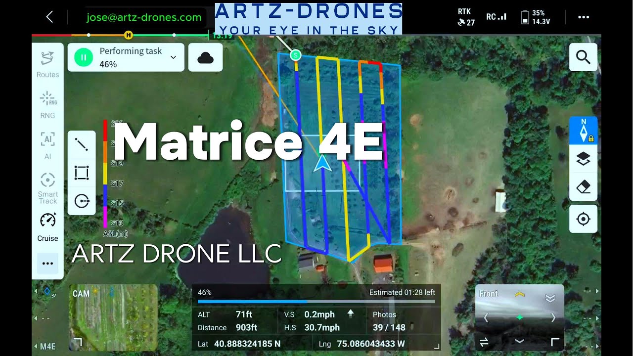 DJI Matrice 4E In Action RTK RoboDot Mapping Farmlands  4.74 Acres 120 Photos 1.61 GSD Flight Hub 2