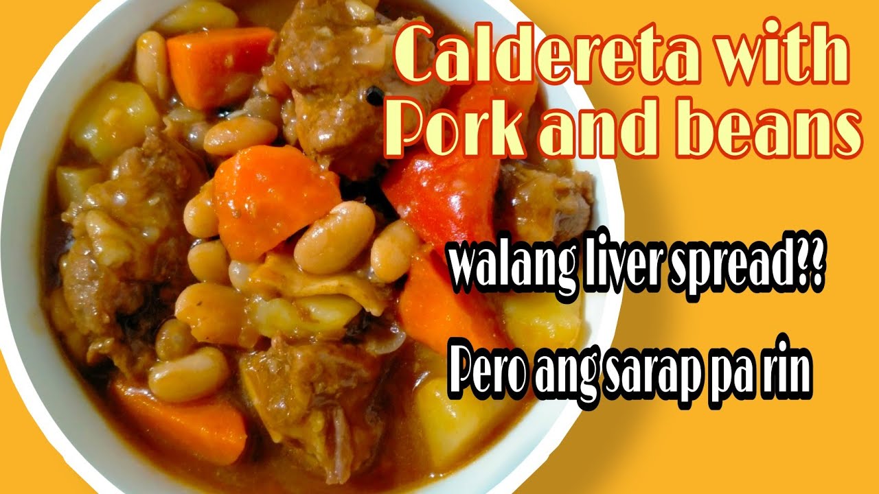 Pork Bones Caldereta with Pork & beans || Caldereta without liverspread